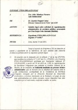 INFORME 056-2001-AGN-OGAJ