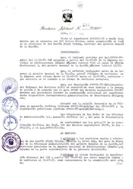 Resolución Jefatural N° 224-1988/AGN/J