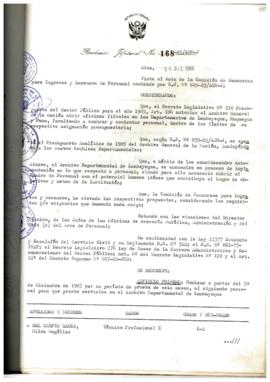 Resolución Jefatural N° 168-1985/AGN/J