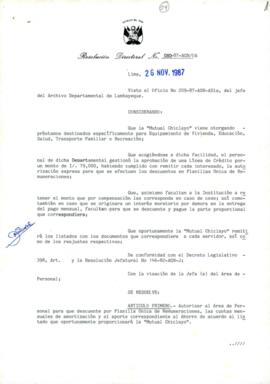 Resolución Directoral N° 80-87-AGN-OA