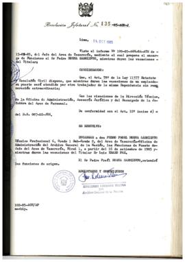 Resolución Jefatural N° 135-1985/AGN/J