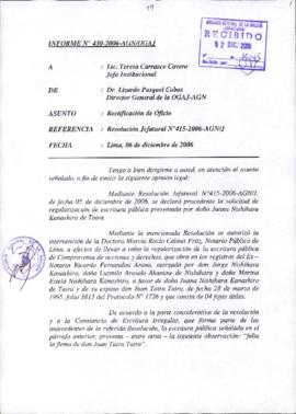 INFORME 430-2006-AGN/OGAJ
