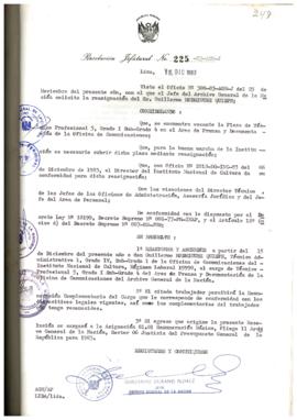 Resolución Jefatural N° 225-1983/AGN/J