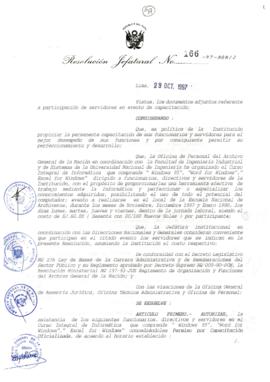 Resolución Jefatural N° 166-1997/AGN/J