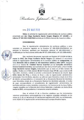 Resolución Jefatural N° 093-2012-AGN/J