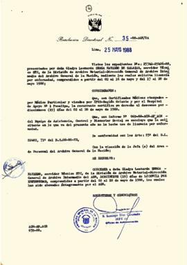 Resolución Directoral N° 035-88-AGN/OA