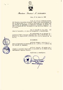 Resolución Directoral N° 040-88-AGN/OA