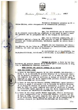 Resolución Jefatural N° 122-1986/AGN/J