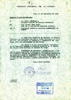 INFORME 045-84/AGN-JOAJ