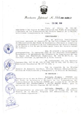 Resolución Jefatural N° 012-1998/AGN/J
