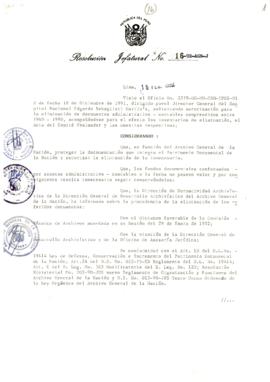 Resolución Jefatural N° 016-1992/AGN/J