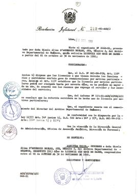 Resolución Jefatural N° 319-1991/AGN/J