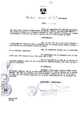 Resolución Jefatural N° 057-1988/AGN/J
