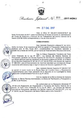 Resolución Jefatural N° 018-2017-AGN/J
