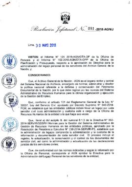 Resolución Jefatural N° 081-2018-AGN/J