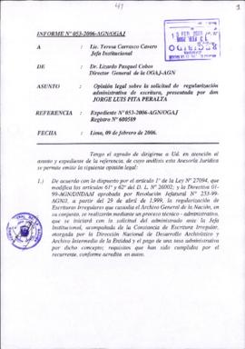 INFORME 053-2006-AG/OGAJ