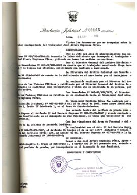 Resolución Jefatural N° 165-1982/AGN/J