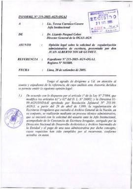INFORME 235-2005-AGN-OGAJ
