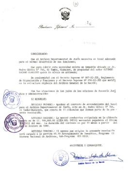 Resolución Jefatural N° 016-1989/AGN/J
