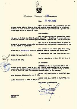 Resolución Directoral N° 028-88-AGN/OA