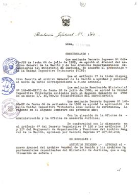 Resolución Jefatural N° 150-1988/AGN/J