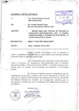 INFORME 207-2003-AGN-OGAJ