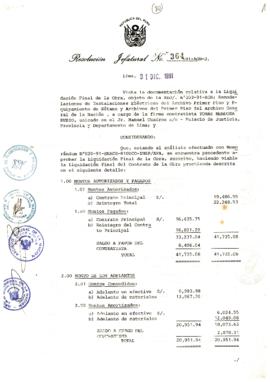 Resolución Jefatural N° 364-1991/AGN/J