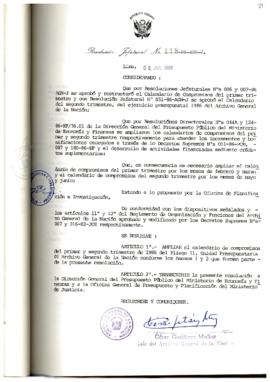 Resolución Jefatural N° 118-1986/AGN/J