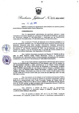 Resolución Jefatural N° 235-2014-AGN/J