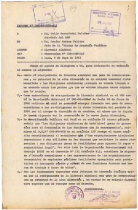 INFORME 090-91-AGN/OAJ