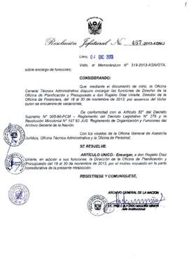 Resolución Jefatural N° 467-2013-AGN/J