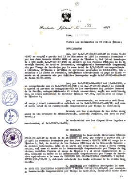 Resolución Jefatural N° 158-1988/AGN/J
