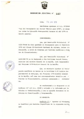 Resolución Jefatural N° 007-1978/AGN/J