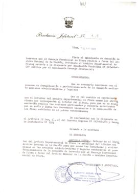 Resolución Jefatural N° 066-1988/AGN/J