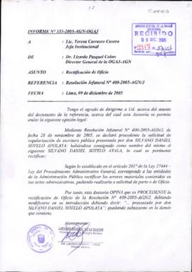 INFORME 335-2005-AGN-OGAJ