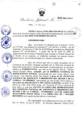 Resolución Jefatural N° 332-2003-AGN/J