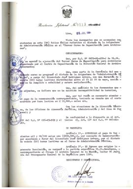 Resolución Jefatural N° 113-1984/AGN/J