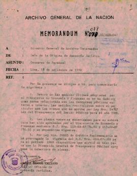 MEMORANDUM 078-88-AGN/JOAJ