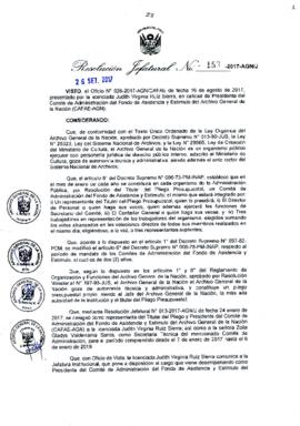Resolución Jefatural N° 153-2017-AGN/J