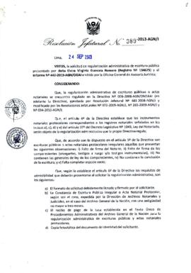 Resolución Jefatural N° 389-2013-AGN/J