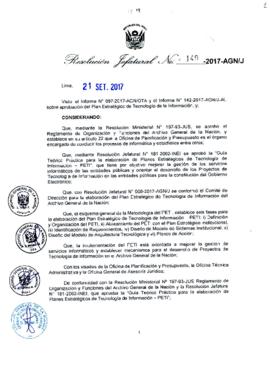 Resolución Jefatural N° 149-2017-AGN/J