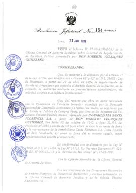 Resolución Jefatural N° 154-1999/AGN/J