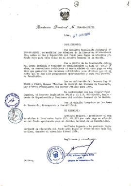 Resolución Directoral N° 54-86-AGN/OA