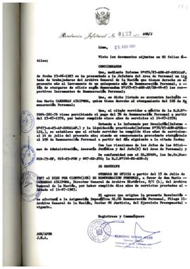 Resolución Jefatural N° 137-1983/AGN/J