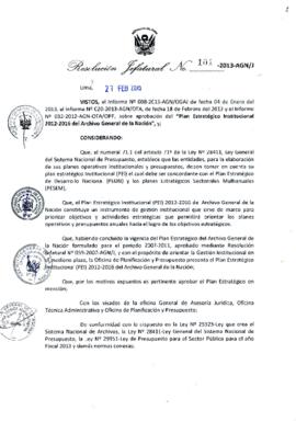 Resolución Jefatural N° 101-2013-AGN/J