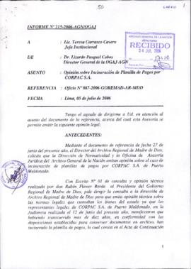 INFORME 215-2006-AGN/OGAJ