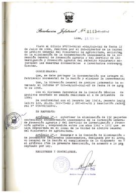 Resolución Jefatural N° 143-1984/AGN/J