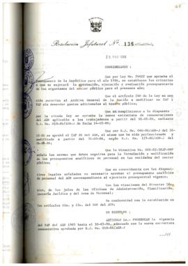 Resolución Jefatural N° 136-1986/AGN/J