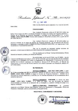 Resolución Jefatural N° 366-2012-AGN/J