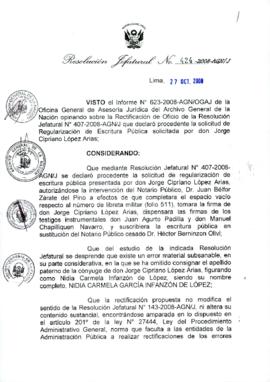 Resolución Jefatural N° 424-2008-AGN/J